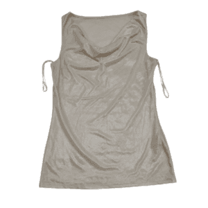 Blouse Tanpa Lengan Leher Kerut Kilat