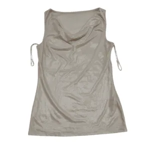 Blouse Tanpa Lengan Leher Kerut Kilat