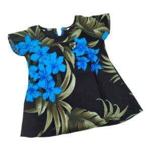 Set Batik Hitam Bunga Biru