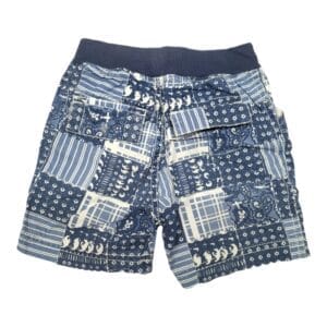 Celana Pendek Biru Kotak Acak